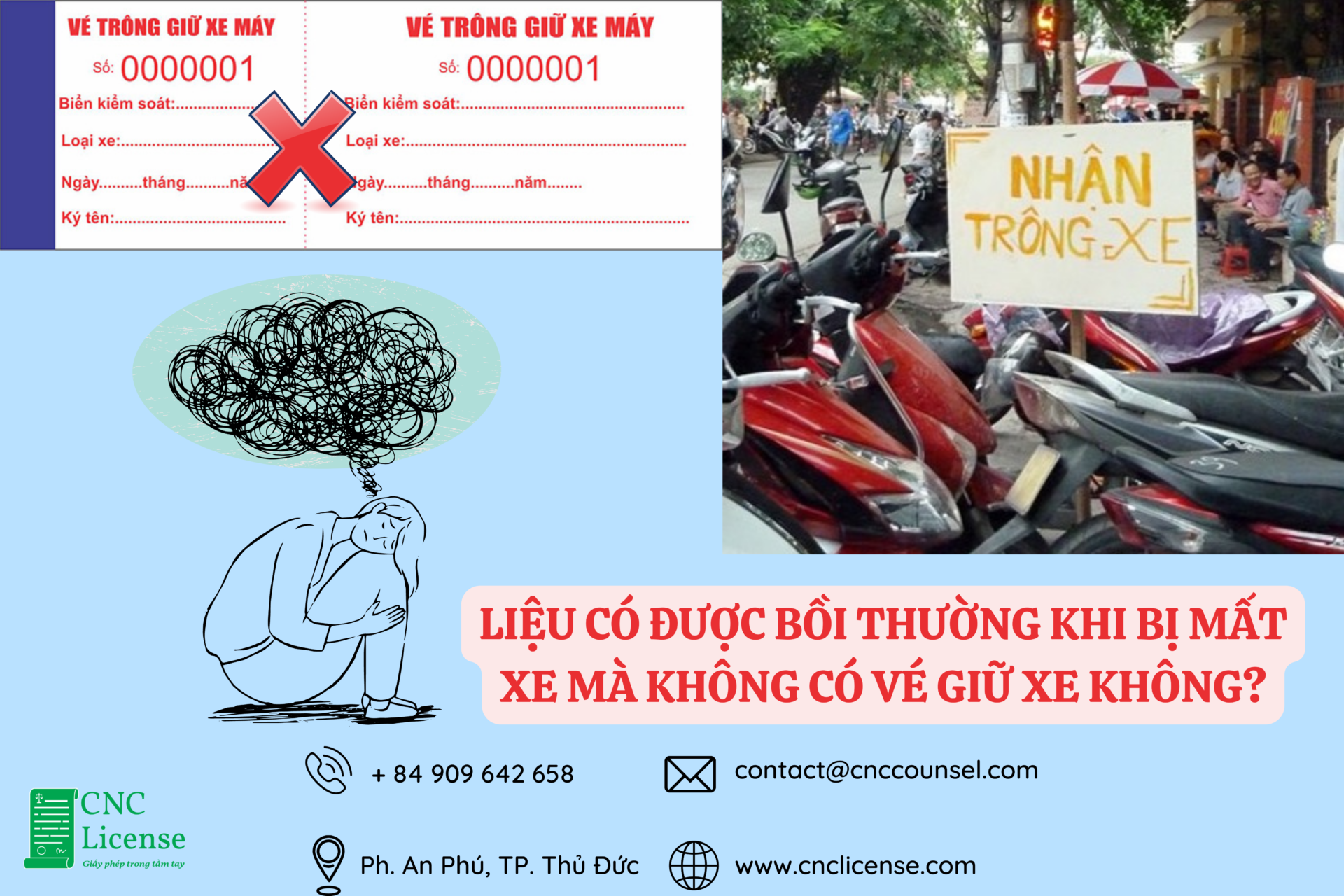 Liệu có được bồi thường khi bị mất xe mà không có vé giữ xe?