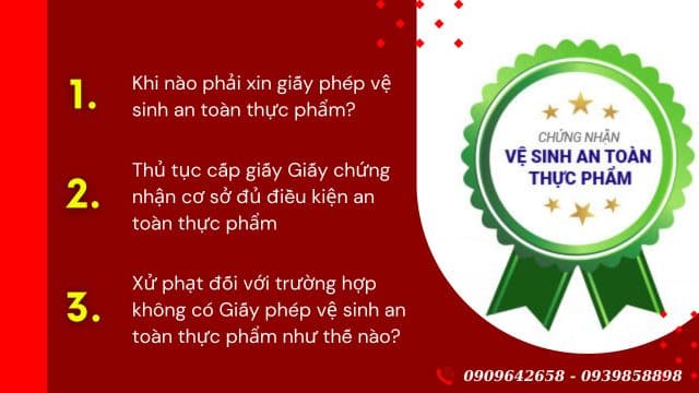 Xin giấy phép vệ sinh an toàn thực phẩm