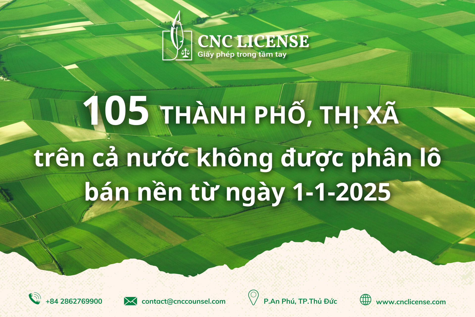 105 thành phố, thị xã không được phân lô bán nền từ ngày 01/01/2025