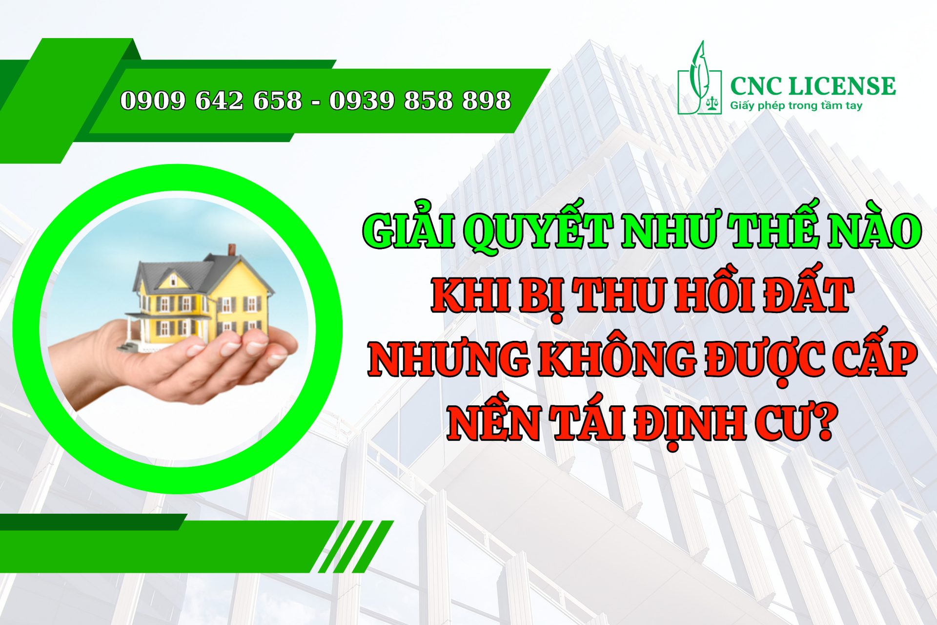 Giải quyết như thế nào khi bị thu hồi đất nhưng không được cấp nền tái định cư?