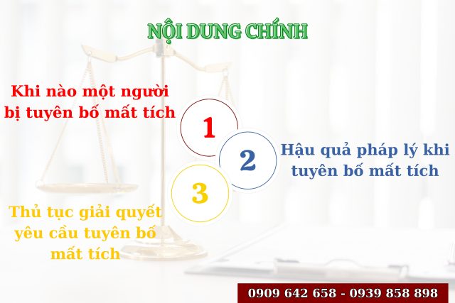 luật sư tư vấn thủ tục tuyên bố mât tích