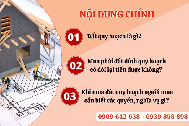 Tư vấn giải quyết khi mua phải đất dính quy hoạch