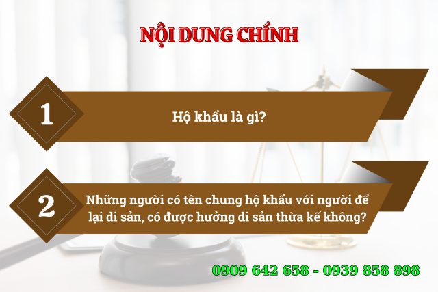 Chung hộ khẩu với người chết có được hưởng di sản