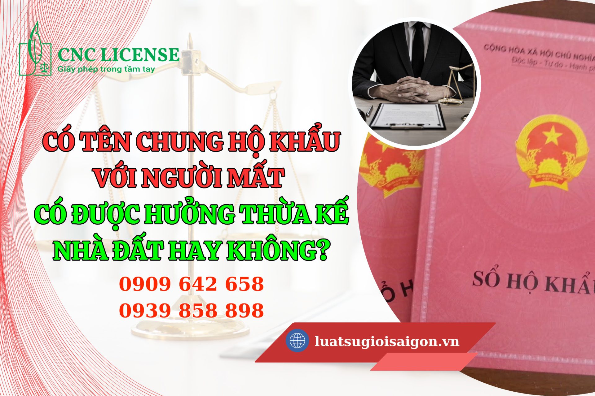 Có tên chung hộ khẩu với người chết có được hưởng di sản thừa kế nhà đất hay không?