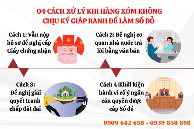 04 cách xử lý khi hàng xóm không chịu ký giáp ranh