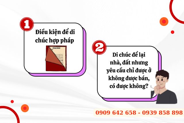 Lập di chúc để lại nhà đất. chỉ cho ở, không cho bán có được không