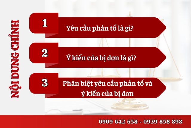 Phân biệt yêu cầu phản tố và ý kiến của bị đơn