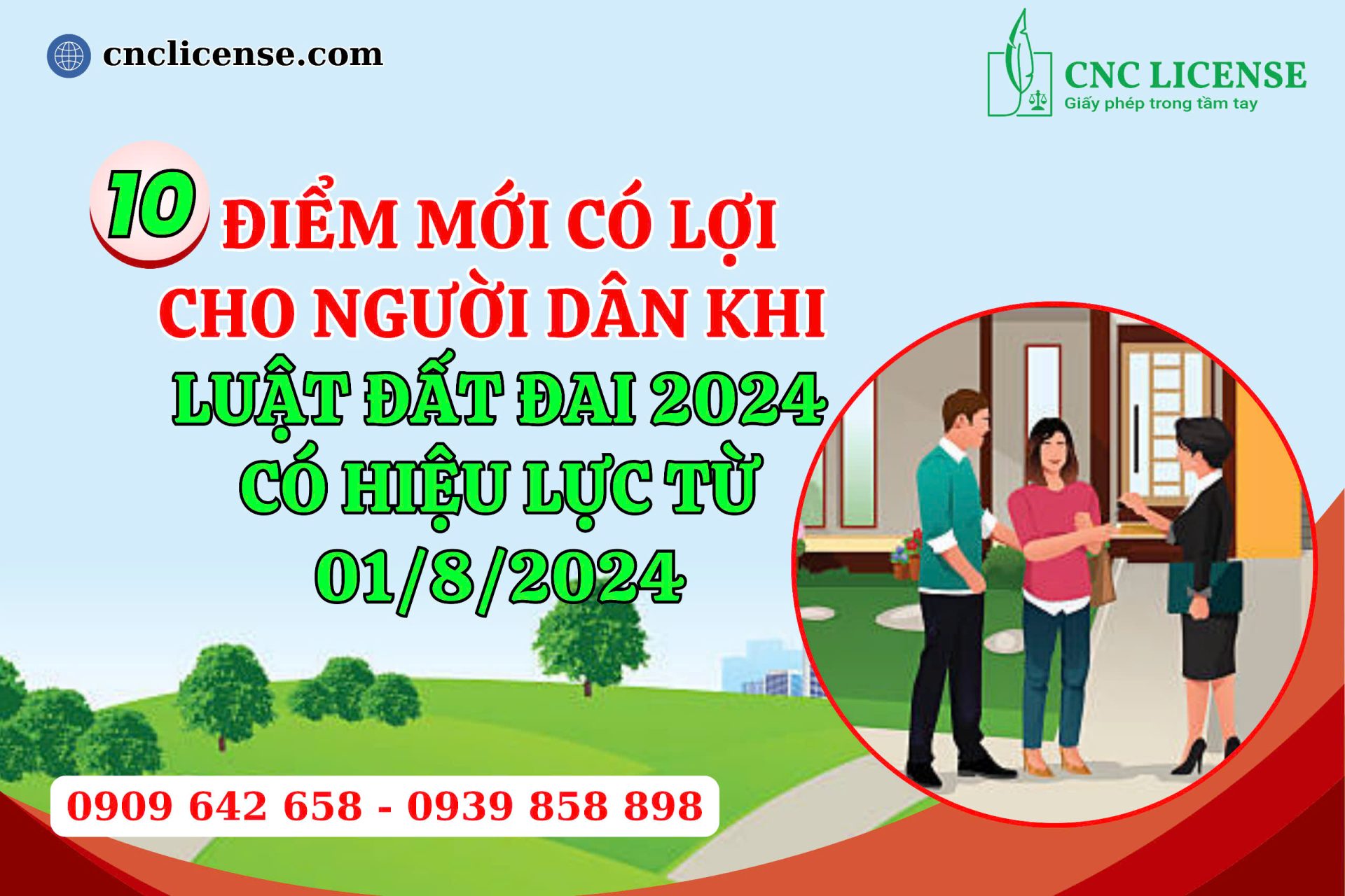 10 điểm có lợi cho người dân khi luật đất đai năm 2024 có hiệu lực từ 01/8/2024