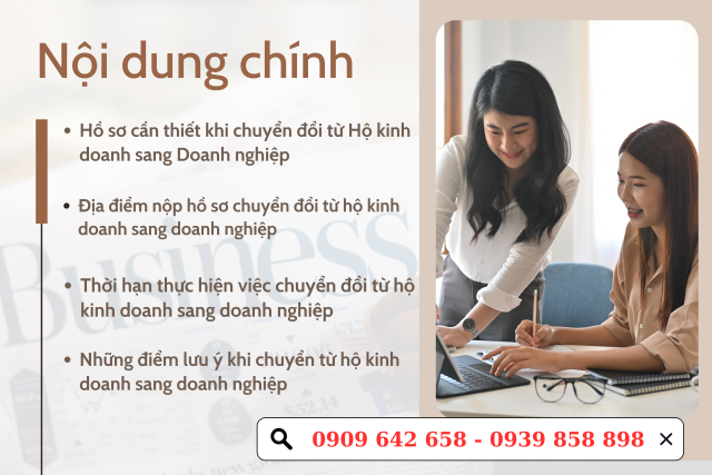 Hồ sơ, thủ tục chuyển đổi từ hộ kinh doanh sang doanh nghiệp