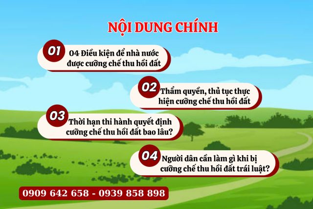 Điều kiện để Nhà nước được cưỡng chế thu hồi đất?