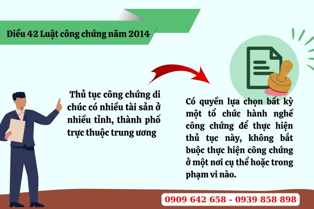 Tài sản ở nhiều nơi khác nhau thì đến đâu để công chứng di chúc?