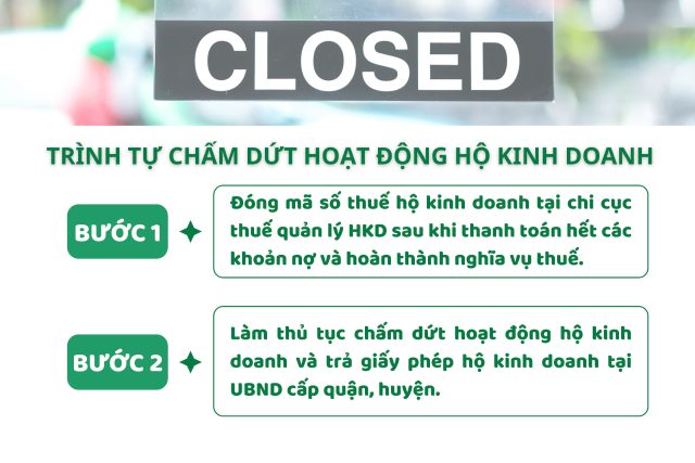 Trình tự, thủ tục chấm dứt hộ kinh doanh mới nhất?