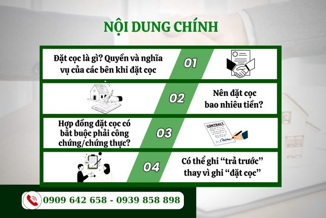 Những lưu ý khi đặt cọc mua bán nhà đất để tránh rủi ro