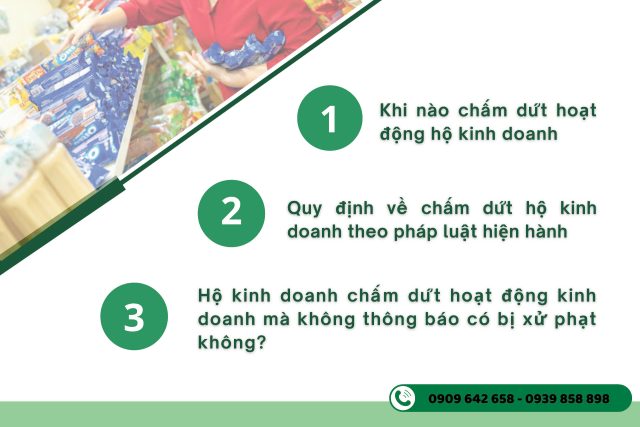 Trình tự, thủ tục chấm dứt hộ kinh doanh mới nhất?