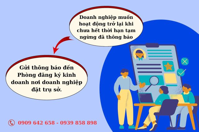 Trình tự, thủ tục đăng ký tiếp tục kinh doanh trước thời hạn đã thông báo