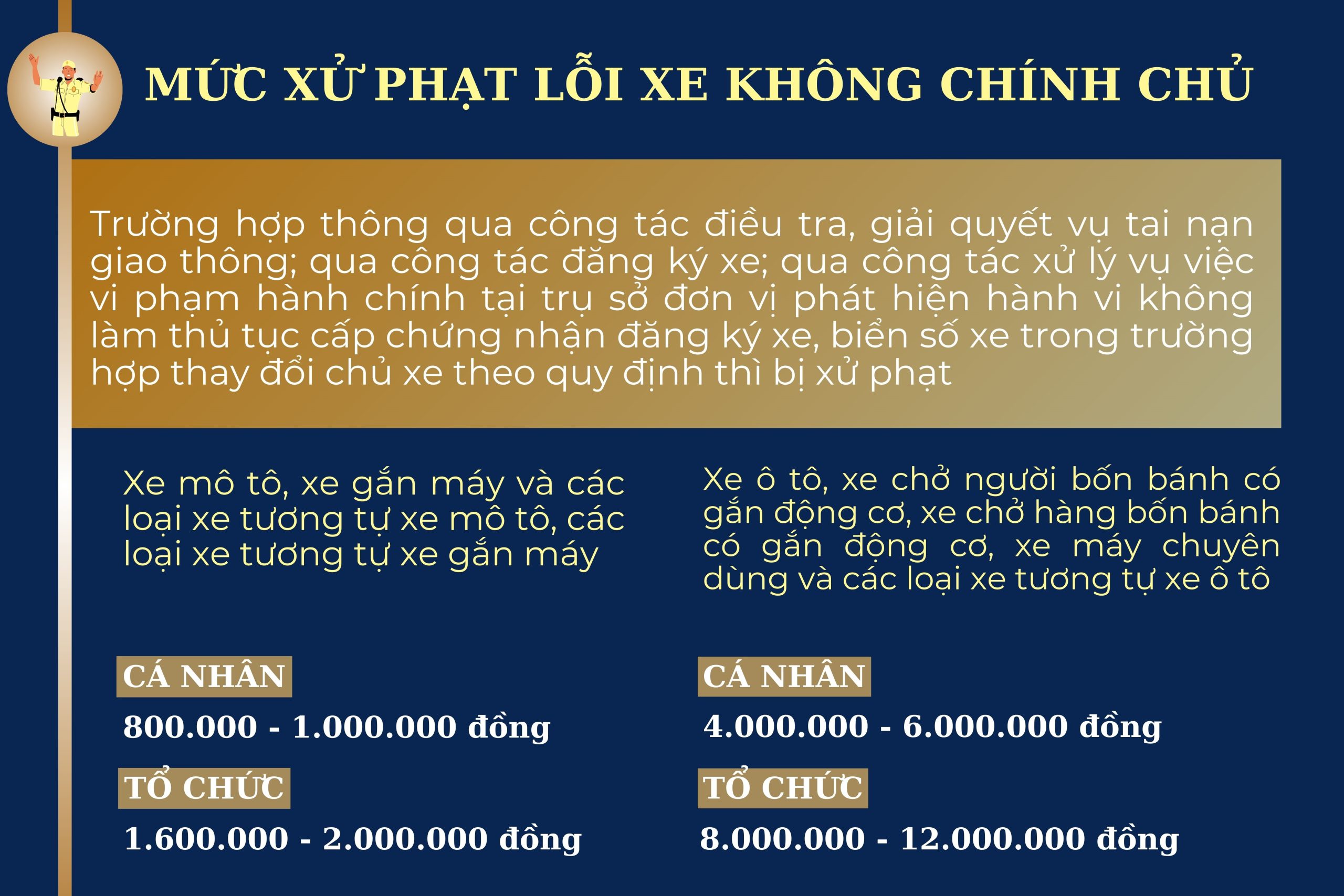 Lỗi xe không chính chủ và mức xử phạt như thế nào?